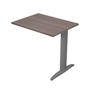 Allungo diretto con fianco metal a T 80x60xH.72 cm frassino toscano Presto gamba antracite opaco 7016 - - LoveOffice