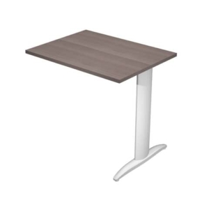 Allungo diretto con fianco metal a T 80x60xH.72 cm frassino toscano Presto gamba grigio alluminio 9006 - - LoveOffice