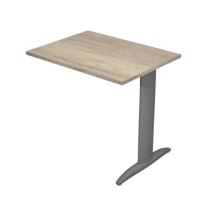 Allungo diretto con fianco metal a T 80x60xH.72 cm rovere canadese Presto gamba antracite opaco 7016 - - LoveOffice