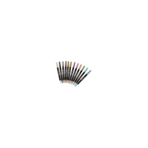 Pennarello Dual Brush a doppia punta Donau in conf. 12 colori assortiti - 322293 - LoveOffice