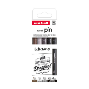 Fineliner Pin Lettering Uni Mitsubishi - conf. 12 pz - elementi assortiti M PIN ASP012 - LoveOffice