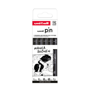 Fineliner Pin Manga Shonen Uni Mitsubishi - conf. 12 pz - punte assortite M PIN ASP013 - LoveOffice