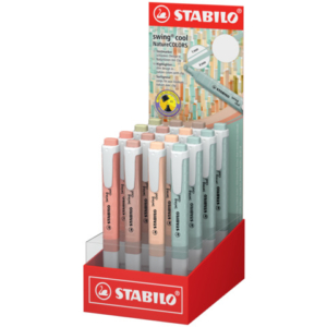 Espositore 16 evidenziatori Stabilo Swing® Cool NatureColors - colori assortiti - 275/16-9 - LoveOffice