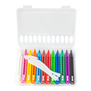 Pastelli a cera Donau in conf. trasparente appendibile da 12 pezzi colori assortiti - 322300 - LoveOffice