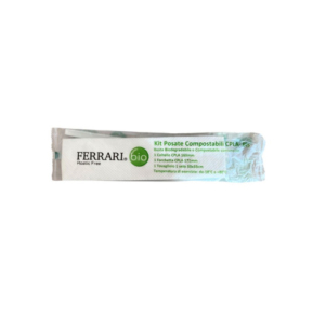 Kit di posate BIS forchetta+coltello+tovagliolo Ferrari Bio conf. 1000 pz in CPLA - FBIO01 - LoveOffice
