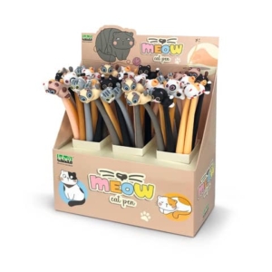 Espositore 36 penne con cappuccio Lebez Flexy Cat 6 soggetti assortiti 81901 - LoveOffice