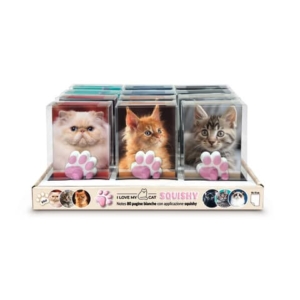 Espositore 12 quaderni Squishy Notes Cats Lebez 40 ff bianchi - soggetti assortiti 81950 - LoveOffice