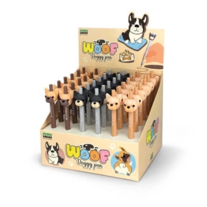 Espositore 36 penne a sfera a scatto Lebez Woof 3 soggetti assortiti 81898 - LoveOffice