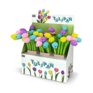 Espositore 36 penne a sfera Lebez Tulipan inchiostro blu 81495 - LoveOffice
