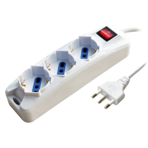 Multipresa a 3 posti schuko/bipasso 16A bianca MKC con interruttore 492518408 - LoveOffice