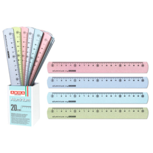 Barattolo 24 righelli 20 cm in alluminio Arda Frost colori assortiti 17820COLBAR - LoveOffice