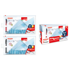 Kit coppia di squadre + portamine linea Arda Uni 45 e 60° 70330ZIP - LoveOffice
