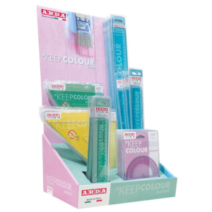 Espositore 100 accessori Arda KeepColour Pastel colori assortiti KCP4766P - LoveOffice
