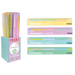 Barattolo 24 righelli 16 cm Arda Pastel Bicolor 2.0 colori assortiti R17PBAR - LoveOffice
