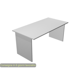 Scrivania linea Presto Artexport 180x80xH.72 cm gamba a pannello in melaminico grigio - 005PAN/9 - LoveOffice
