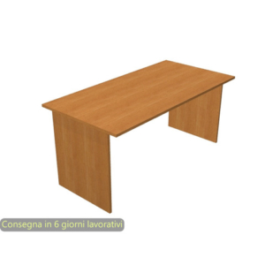 Scrivania linea Presto Artexport 180x80xH.72 cm gamba a pannello in melaminico noce chiaro - 005PAN/4 - LoveOffice