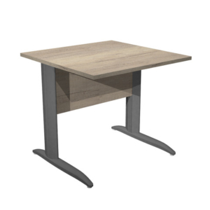 Scrivania piano rovere canadese gamba a L in metallo antracite Presto 80x80xH.72 cm - 001K2/J/AF - LoveOffice