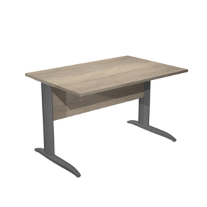 Scrivania piano rovere canadese gamba a L in metallo antracite Presto 120x80xH.72 cm - 004K2/J/AF - LoveOffice