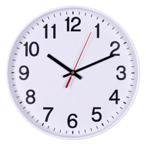 Orologio da parete in plastica Office Products Ø 34 cm bianco 13223411-14 - LoveOffice
