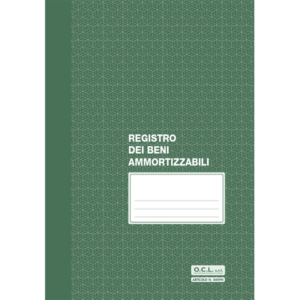 Registro dei beni ammortizzabili numerato da 1-30 O.C.L. - 8 fogli - conf. 10 blocchi - 21x29