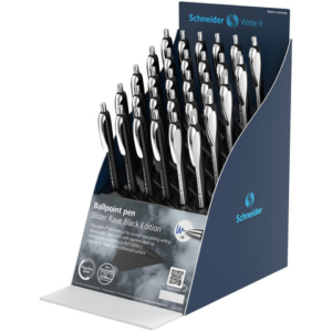 Espositore 30 penne a sfera a scatto ricaricabili Schneider Slider Rave tratto XB inchiostro blu - P399416 - LoveOffice