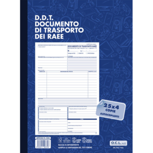 Blocco DDT dei RAEE O.C.L. 25x4 copie - conf. 5 blocchi - 21