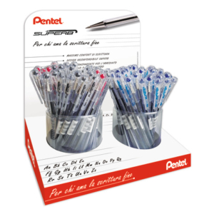 Espositore 96 Penna a sfera Pentel Superb 0