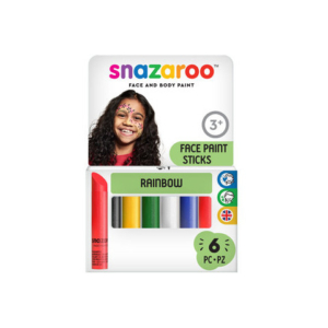Stick trucchi per il viso Snazaroo arcobaleno - conf. 6 pz colori assortiti 1160635 - LoveOffice