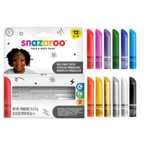 Stick trucchi per il viso Snazaroo - conf. 12 pz colori assortiti 1172193 - LoveOffice