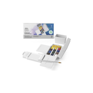 Acquerelli Winsor&Newton Cotman Field Box - conf. 12 mezzi godet in colori assortiti - 0390639 - LoveOffice