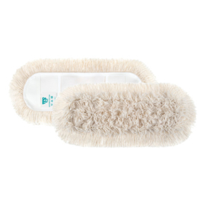 Frangia per spolvero in cotone con tasche TTS bianco 100 cm 0000 0274 - LoveOffice