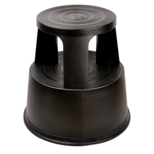 Sgabello con ruote rientranti in polipropilene Methodo 290/445x418/426 cm nero - M561001 - LoveOffice