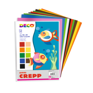 Fogli di gomma Deco Crepp 20x30 cm - conf. 10 fogli in colori assortiti 04754 - LoveOffice