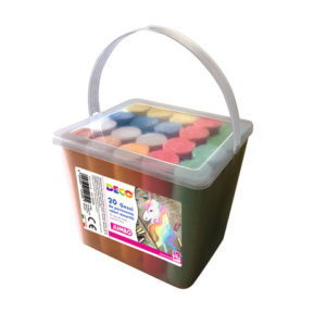 Gessetti da pavimento Deco in secchiello da 20 colori assortiti 12059 - LoveOffice