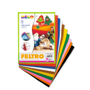 Fogli in feltro ad alto spessore Deco 21x30 cm - conf. 10 fogli in colori assortiti - 07653 - LoveOffice