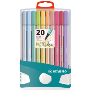 Pennarelli Stabilo Pen 68 PastelParade - tratto 1 mm - conf. 20 colori assortiti BE6820-0311 - LoveOffice