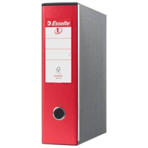 Registratori con custodia Esselte G53 Eurofile commerciale Dorso 8 cm cartone rivestito in PP rosso vivida - 390753920 - LoveOffice