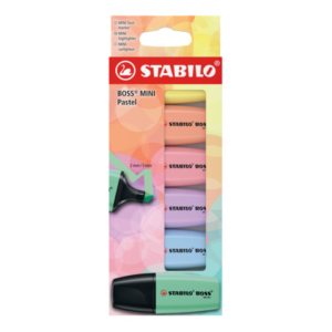 Evidenziatori Stabilo Boss® Mini Pastel - conf. 6 colori assortiti 07/6-2-01 - LoveOffice
