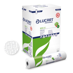 Lenzuolini medici Lucart Professional Eco 80 - bianco 2 veli 80 m - conf. 6 pz - 870074U - LoveOffice
