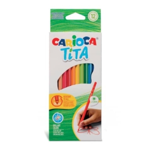Matite colorate Carioca Tita Ø 3 mm - conf. da 12 colori assortiti - 42793 - LoveOffice