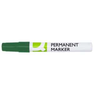 Marcatore permanente Q-Connect con fusto in alluminio e punta conica 4 mm verde KF11711 - LoveOffice