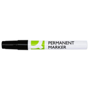 Marcatore permanente Q-Connect con fusto in alluminio e punta conica 4 mm nero KF11708 - LoveOffice