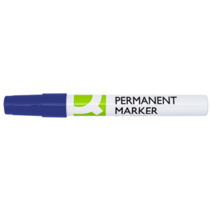 Marcatore permanente Q-Connect con fusto in alluminio e punta conica 4 mm blu KF11709 - LoveOffice