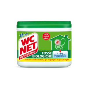 Bio-attivatore WC Net fosse biologiche - conf. 12 capsule idrosolubili M74408 - LoveOffice