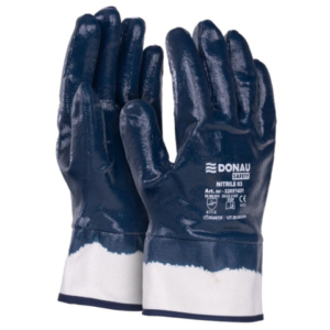 Guanti da lavoro Donau Safety in cotone rivestiti di nitrile blu Tg. 9 - conf. 12 pz - 32051631-09 - LoveOffice