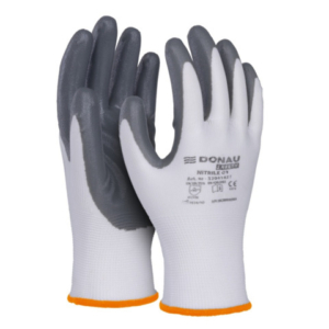 Guanti da lavoro Donau Safety in PL e spalmati di nitrile sul palmo - Tg. 9 - conf. 12 pz - 32041421-09 - LoveOffice