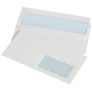 Buste autoadesive Office Products 75 g/m² bianco - 11x22 cm - con finestra - conf. 1000 pz - 15203229-14 - LoveOffice