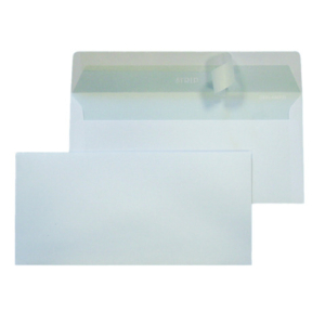 Buste senza finestra Blasetti Strip 80 con lembo strip - 80 g/m² bianco - 11x23 cm - conf. 500 pz - 0008 - LoveOffice