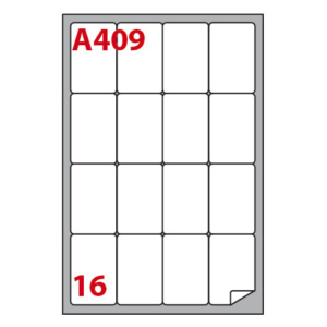 Etichette bianche permanenti in foglio A4 Markin Copiatabu 16 et./foglio - 47