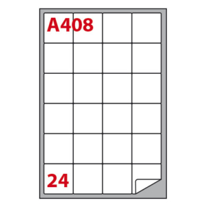 Etichette bianche permanenti in foglio A4 Markin Copiatabu 24 et./foglio - 47